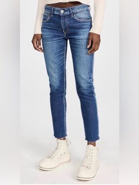 MOUSSY VINTAGE Warren Skinny Jeans Blue Raw Hem Japan 27